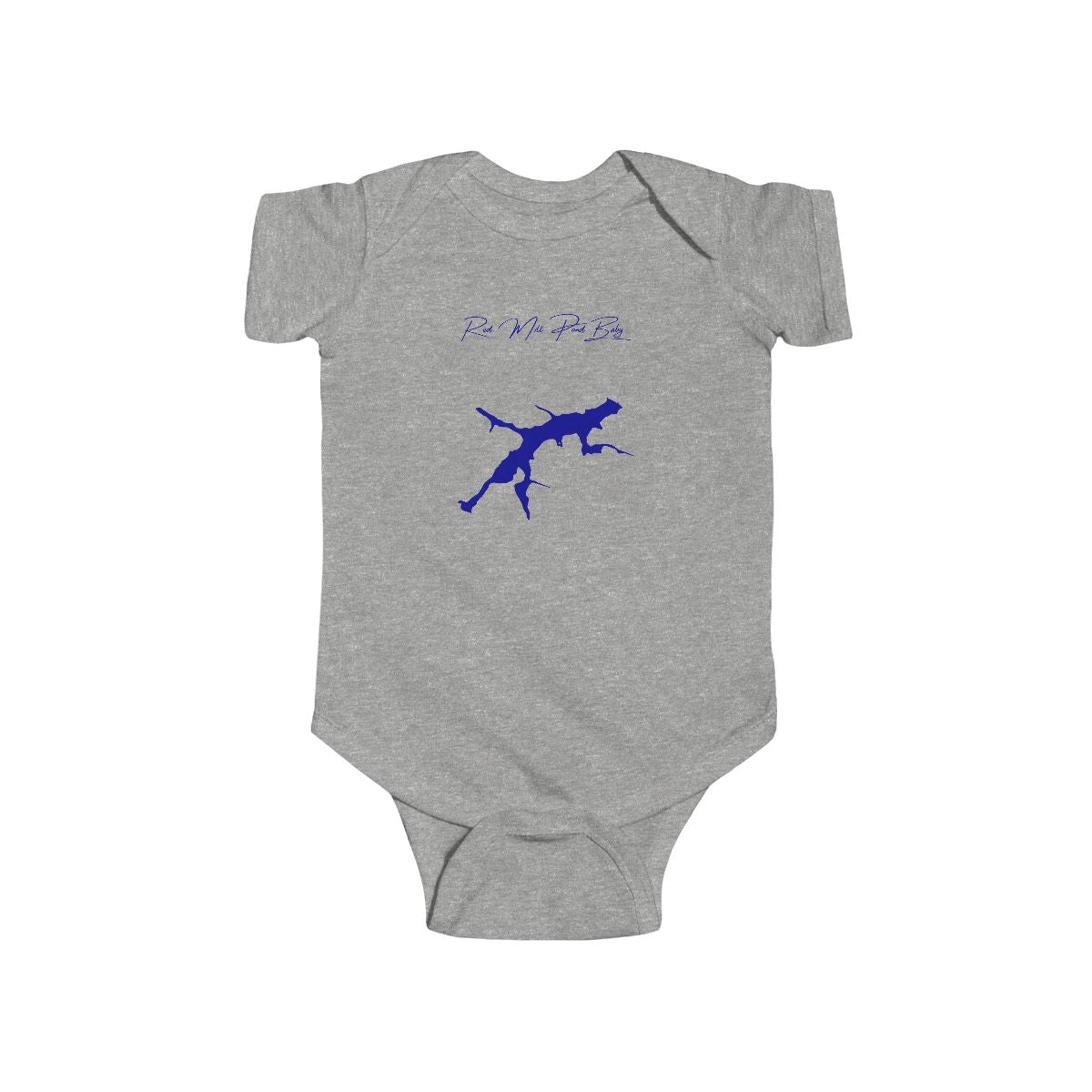 Delaware  Red  Mill  Pond  Onesie  front  position  view  from  front  heather.webp
