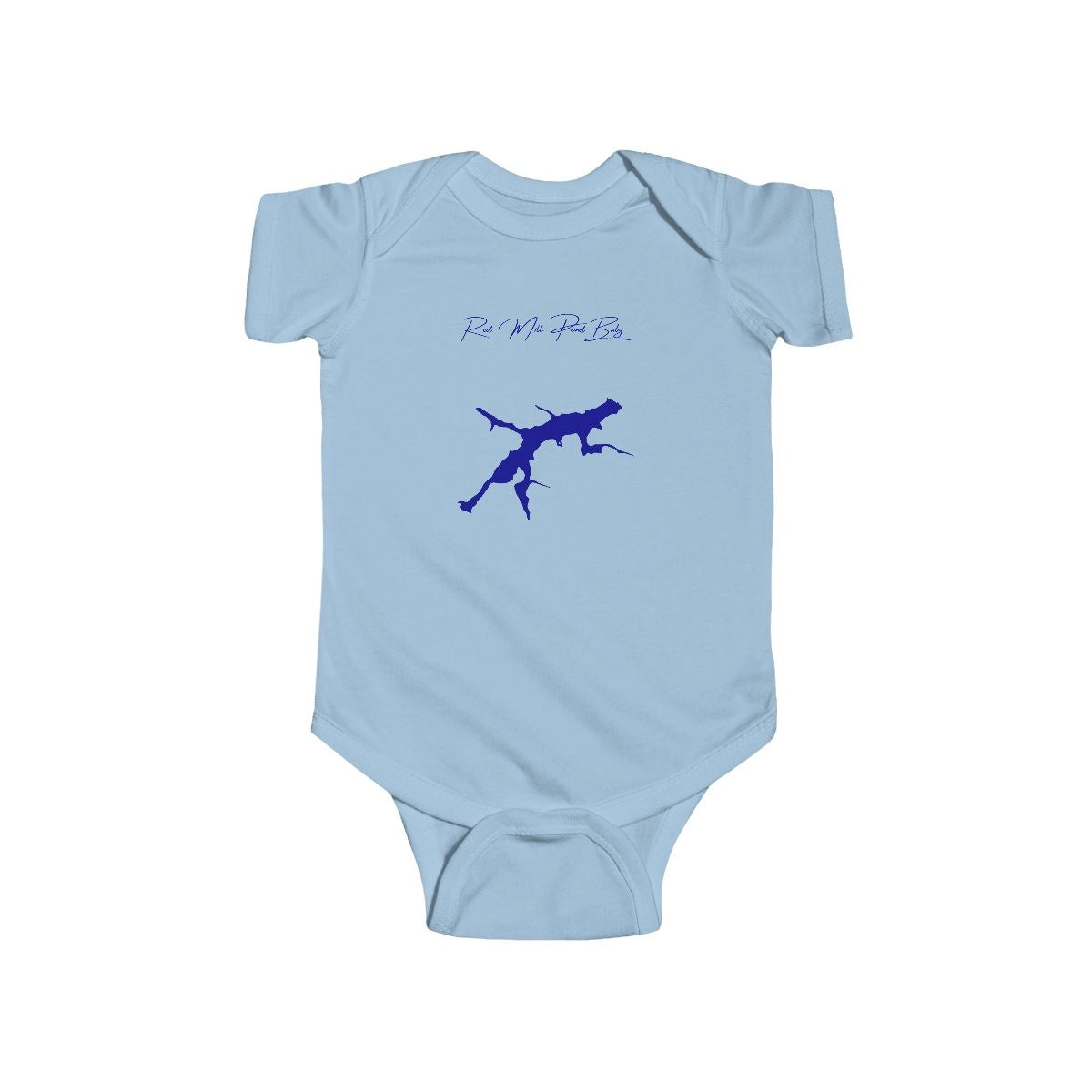 Delaware  Red  Mill  Pond  Onesie  front  position  view  from  front  light  blue.webp