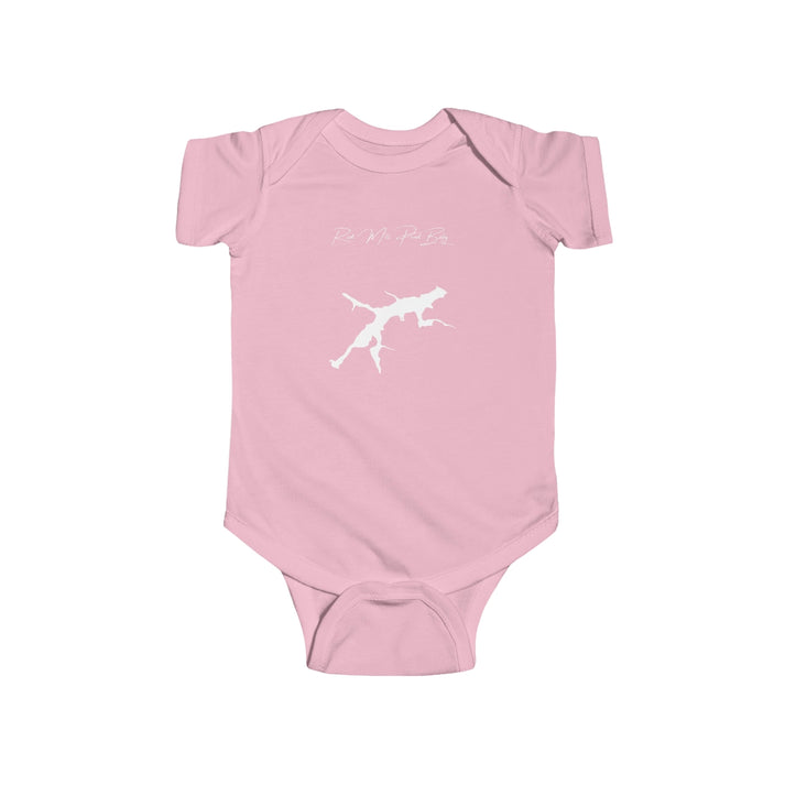 Delaware  Red  Mill  Pond  Onesie  front  position  view  from  front  pink.webp