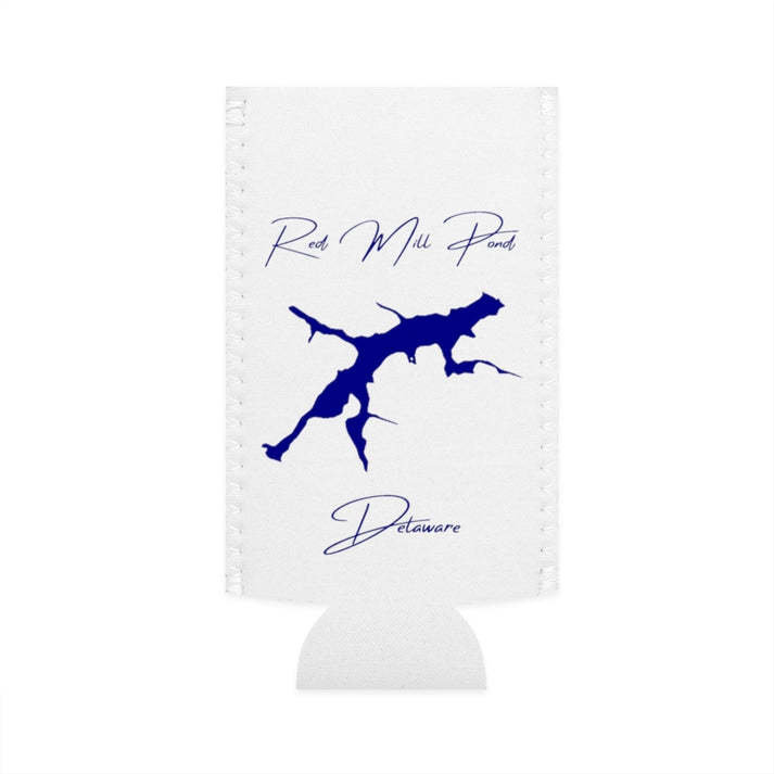 Delaware  Red  Mill  Pond  Slim  Can  Koozie  front  position  view  from  flat-front  white.webp