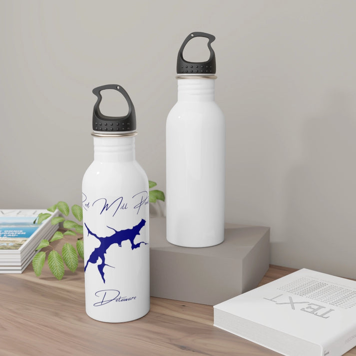 Delaware  Red  Mill  Pond  Water  bottle  other  position  view  from  context-2  white.webp