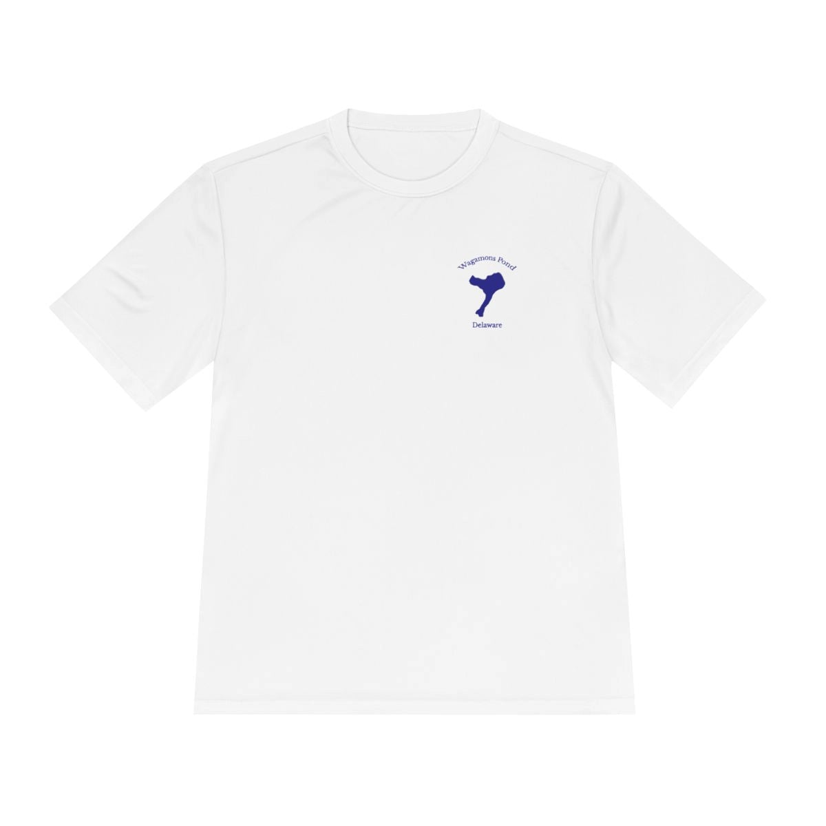 Delaware  Wagamons  Pond  Moisture  Wicking  Tee  front  position  view  from  front  white.webp