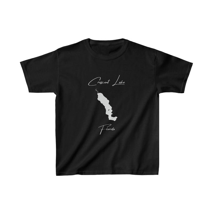 Florida  Crescent  Lake  Youth  T-shirt  front  position  view  from  front  black.webp