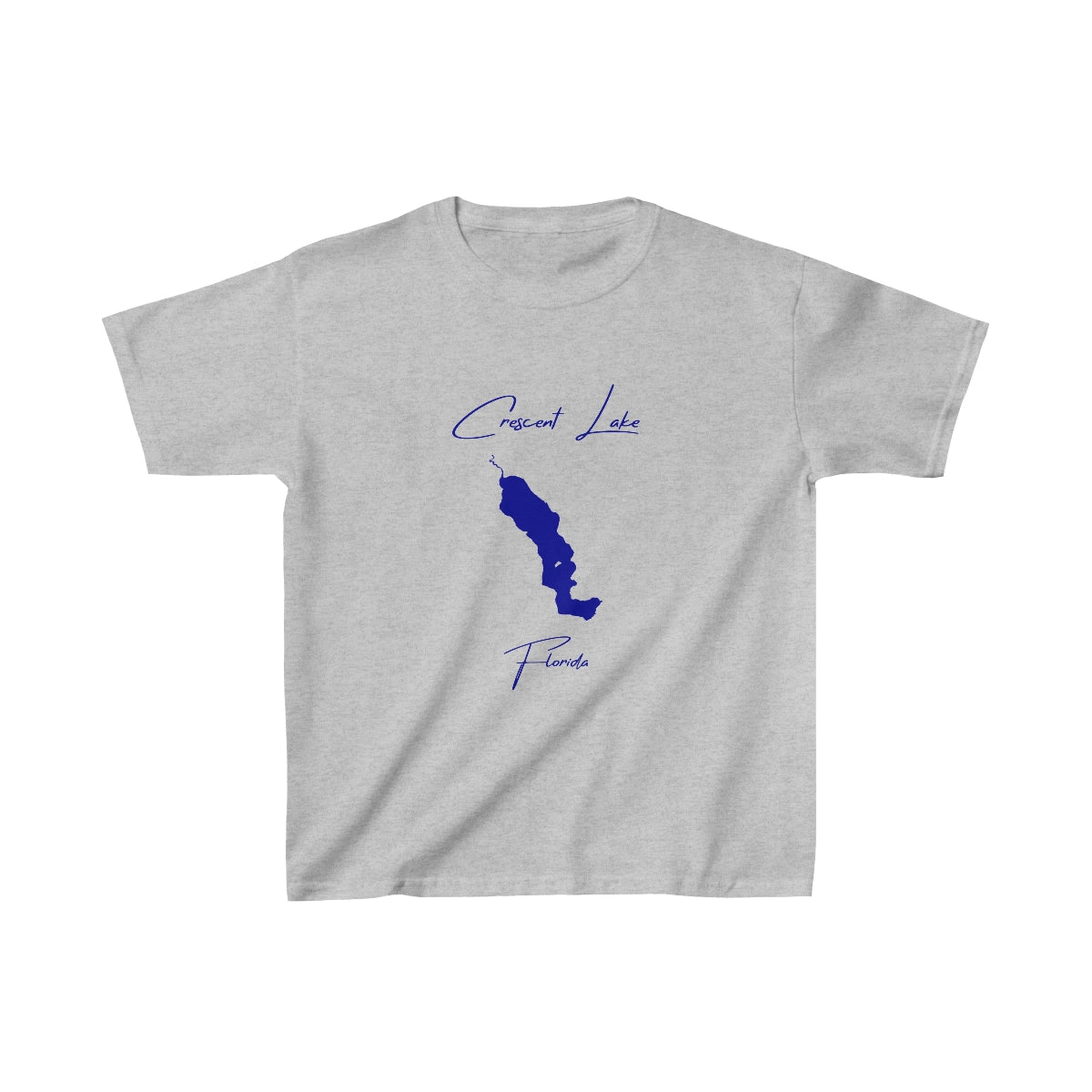 Florida  Crescent  Lake  Youth  T-shirt  front  position  view  from  front  sport  grey.webp