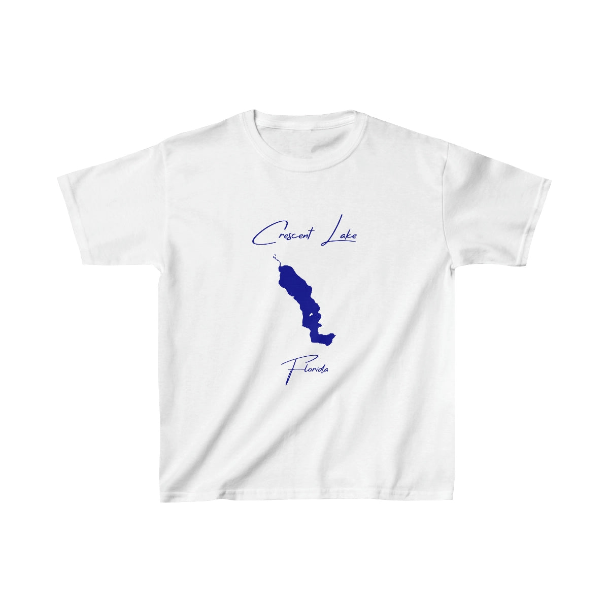 Florida  Crescent  Lake  Youth  T-shirt  front  position  view  from  front  white.webp