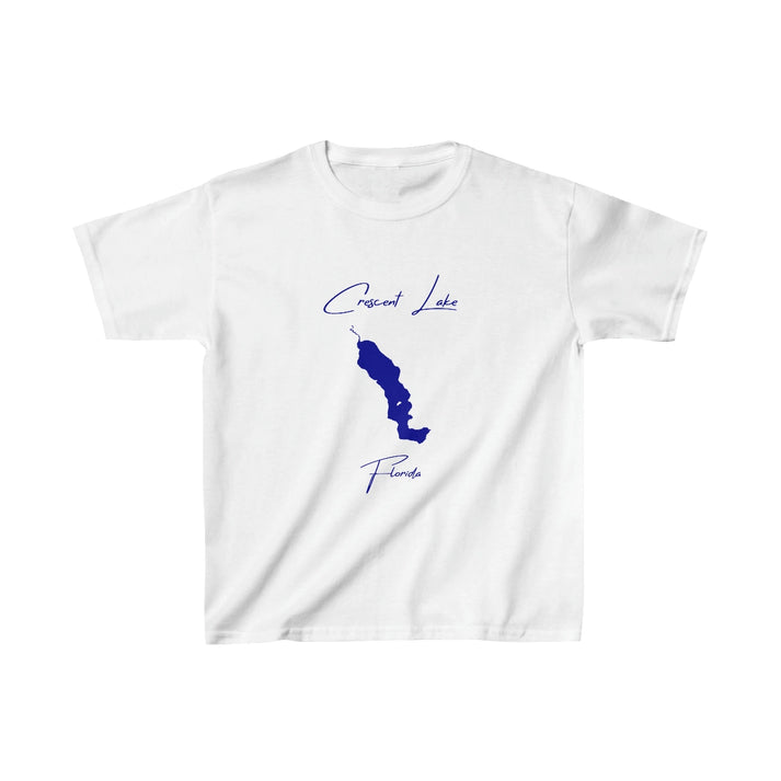 Florida  Crescent  Lake  Youth  T-shirt  front  position  view  from  front  white.webp