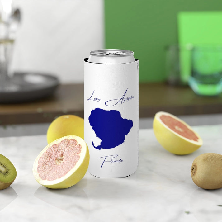 Florida  Lake  Apopka  Slim  Can  Koozie  front  position  view  from  context-2  white.webp