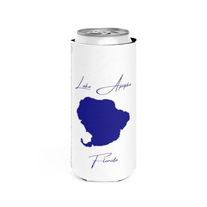 Florida  Lake  Apopka  Slim  Can  Koozie  front  position  view  from  front  white.webp