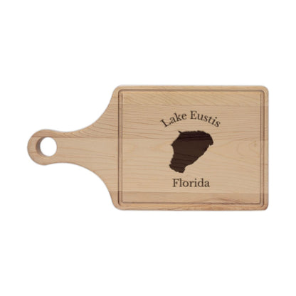 Florida  Lake  Eustis  Engraved  Cutting  Board  front  position  view  from  front  maple.webp