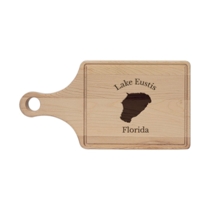 Florida  Lake  Eustis  Engraved  Cutting  Board  front  position  view  from  front  maple.webp