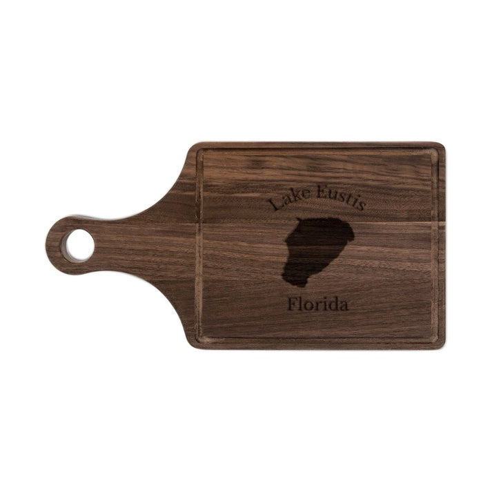Florida  Lake  Eustis  Engraved  Cutting  Board  front  position  view  from  front  walnut.webp