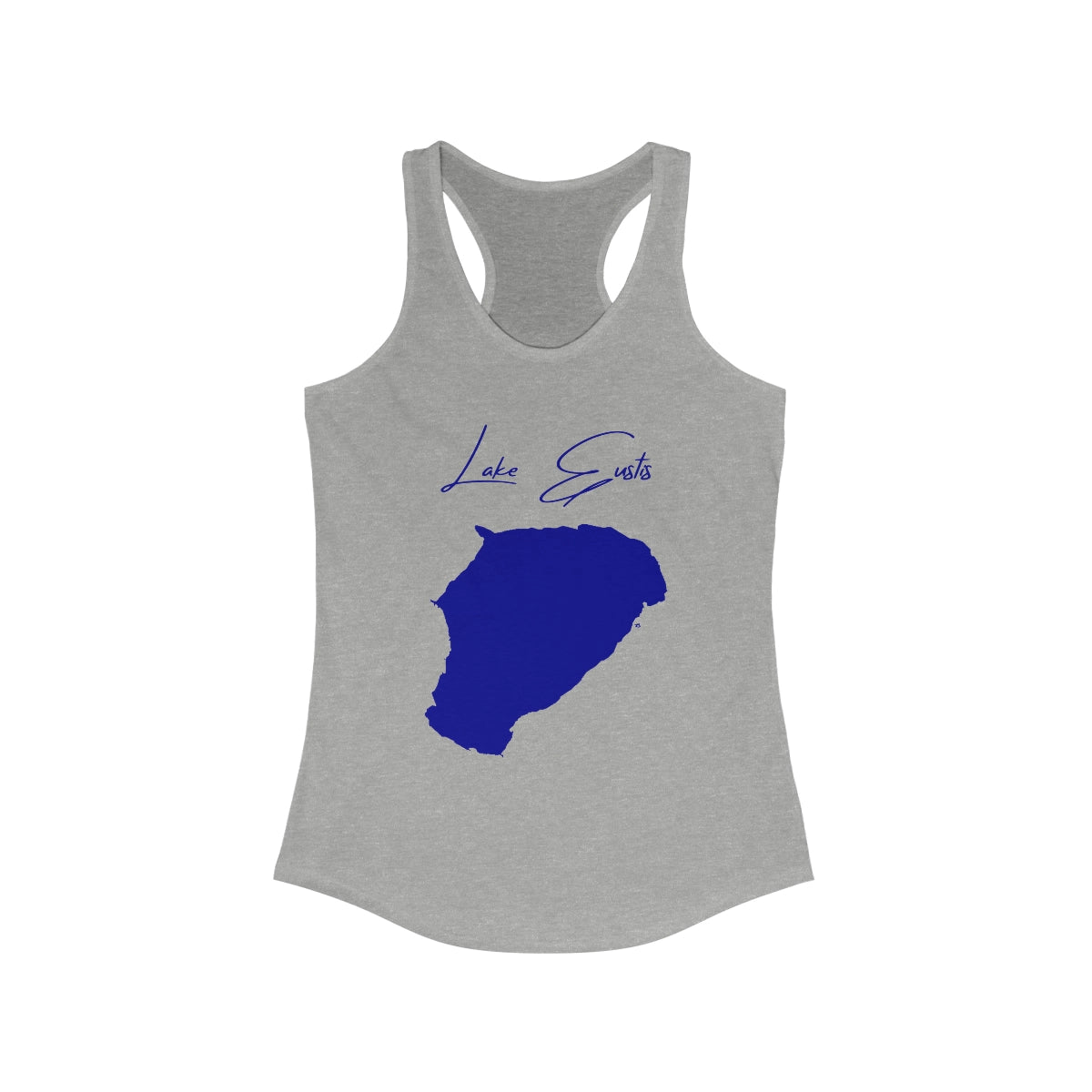 Florida  Lake  Eustis  Racerback-Tank  front  position  view  from  front  heather  grey.webp