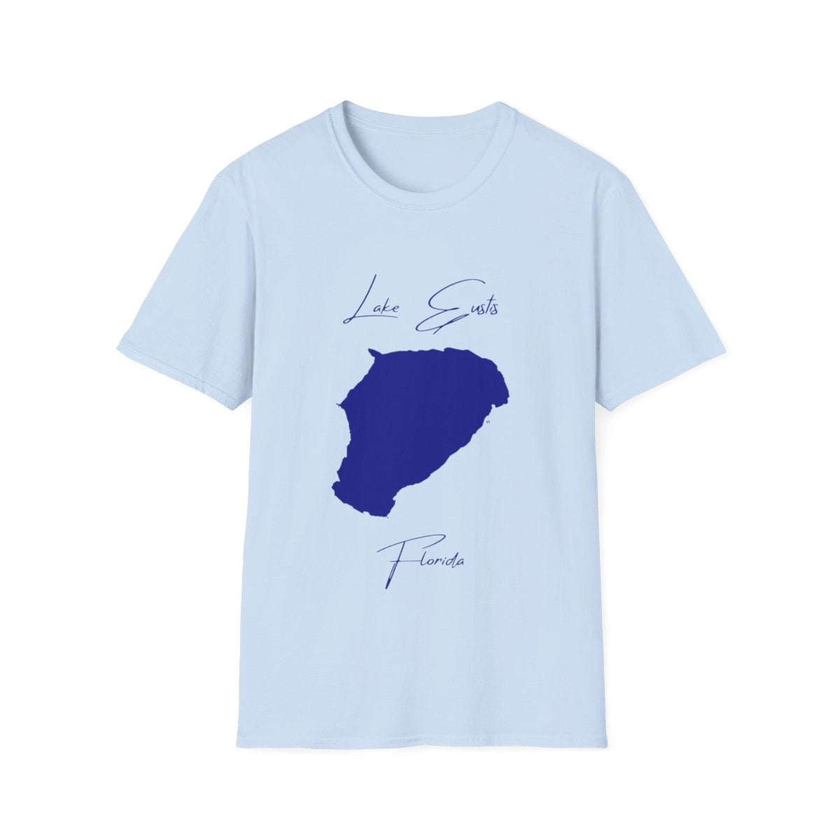 Florida  Lake  Eustis  T-shirt  front  position  view  from  front  light  blue.webp