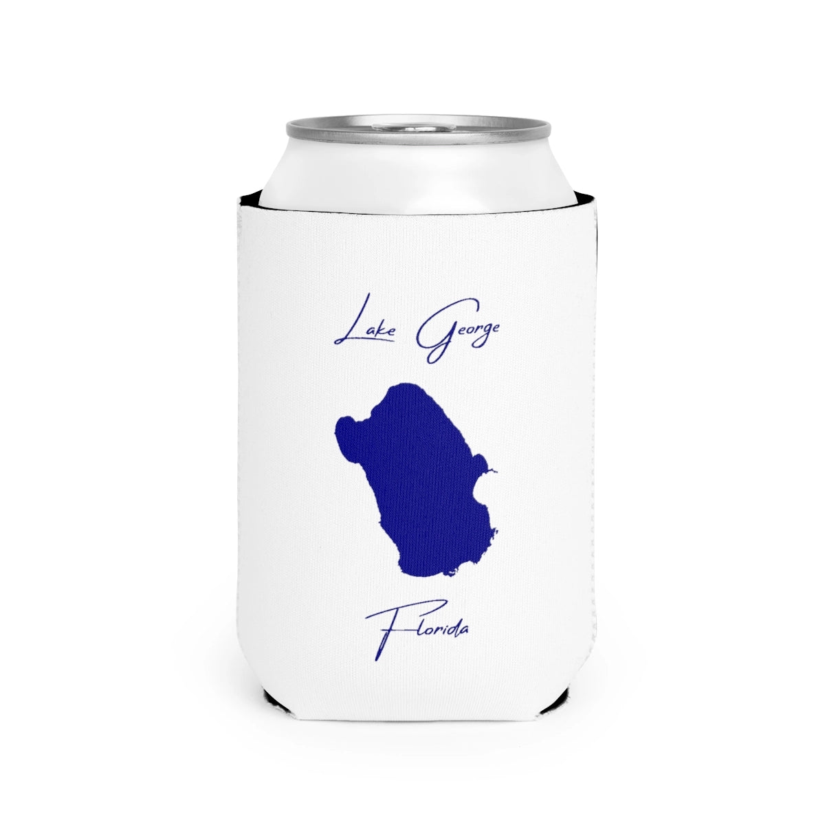 Florida  Lake  George  Can  Koozie  front  position  view  from  front-2  white.webp