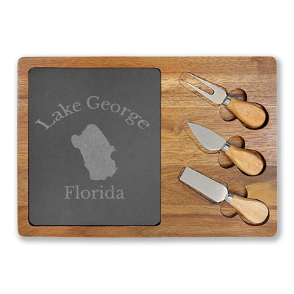 Florida  Lake  George  Engraved  Charcuterie  Board  other  position  view  from  front  13  3  4  x  9  3  4.webp