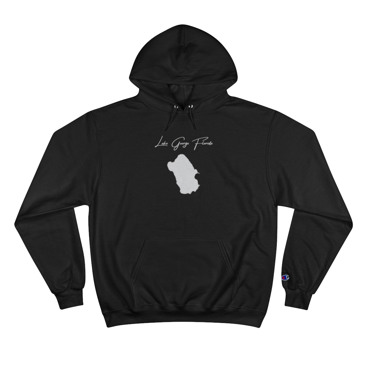 Florida  Lake  George  Hoodie  front  position  view  from  front  black.webp