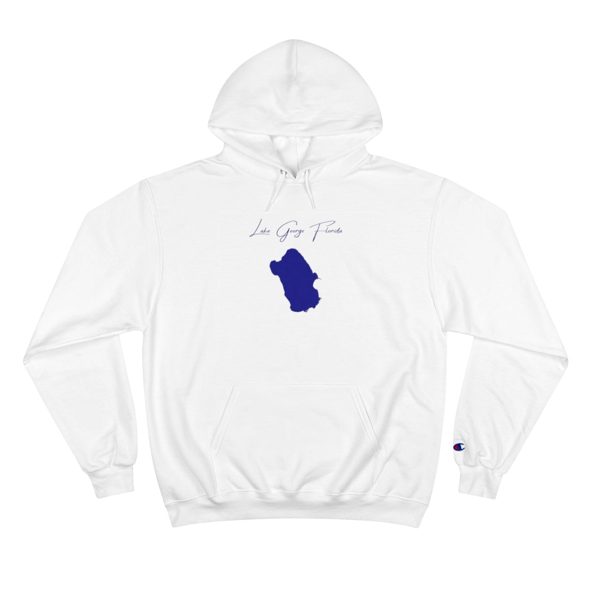 Florida  Lake  George  Hoodie  front  position  view  from  front  white.webp