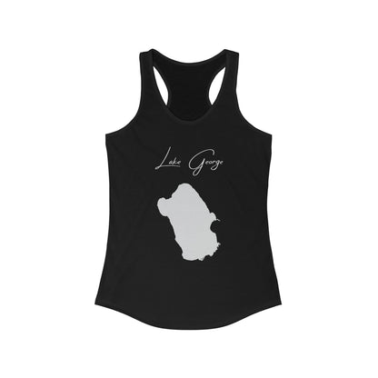 Florida  Lake  George  Racerback-Tank  front  position  view  from  front  solid  black.webp