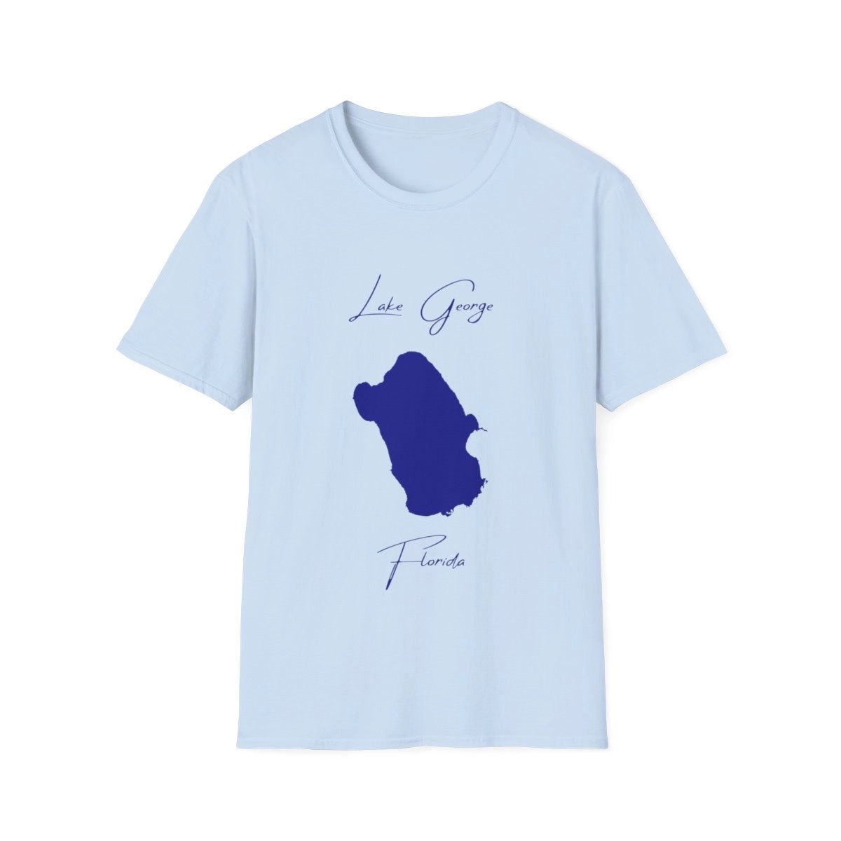 Florida  Lake  George  T-shirt  front  position  view  from  front  light  blue.webp