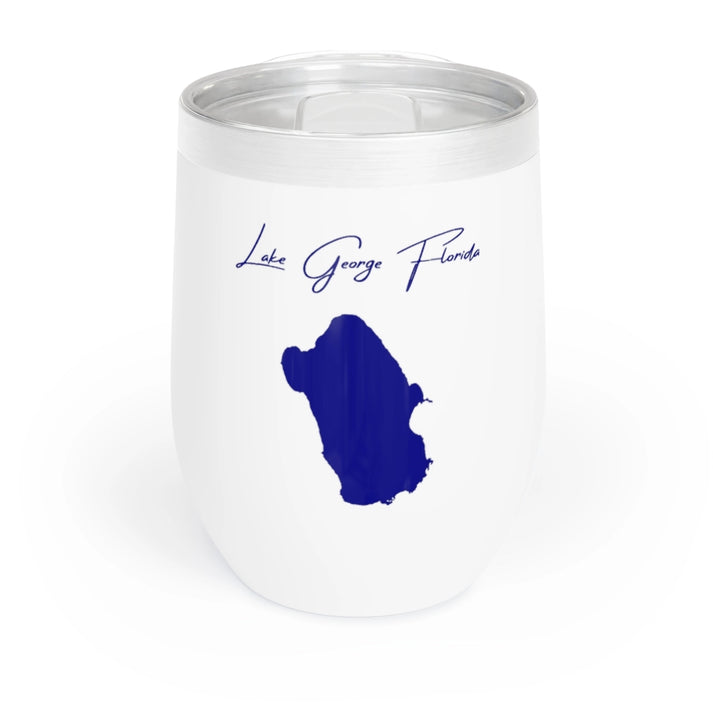 Florida  Lake  George  Wine  Tumbler  front  position  view  from  front  white.webp