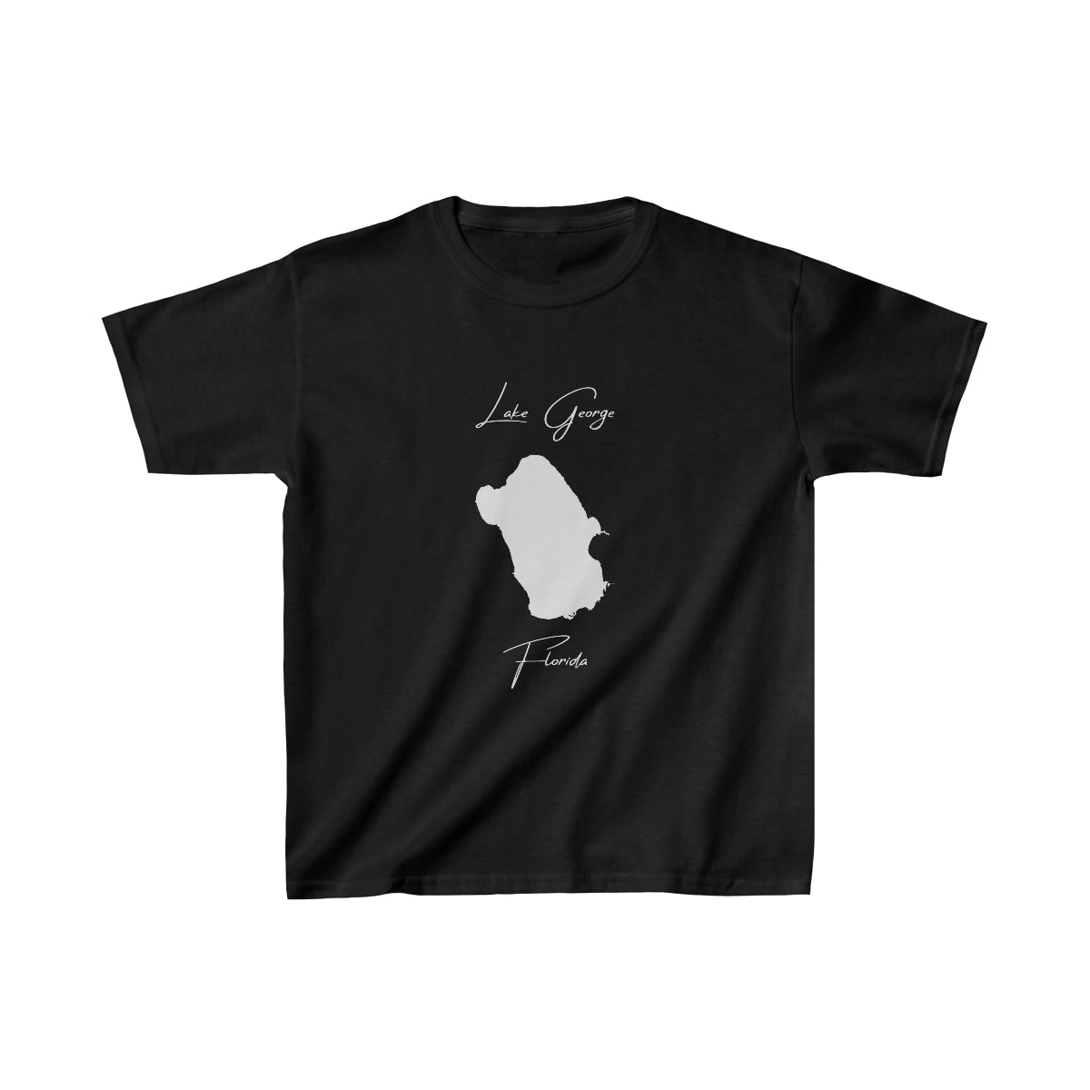 Florida  Lake  George  Youth  T-shirt  front  position  view  from  front  black.webp