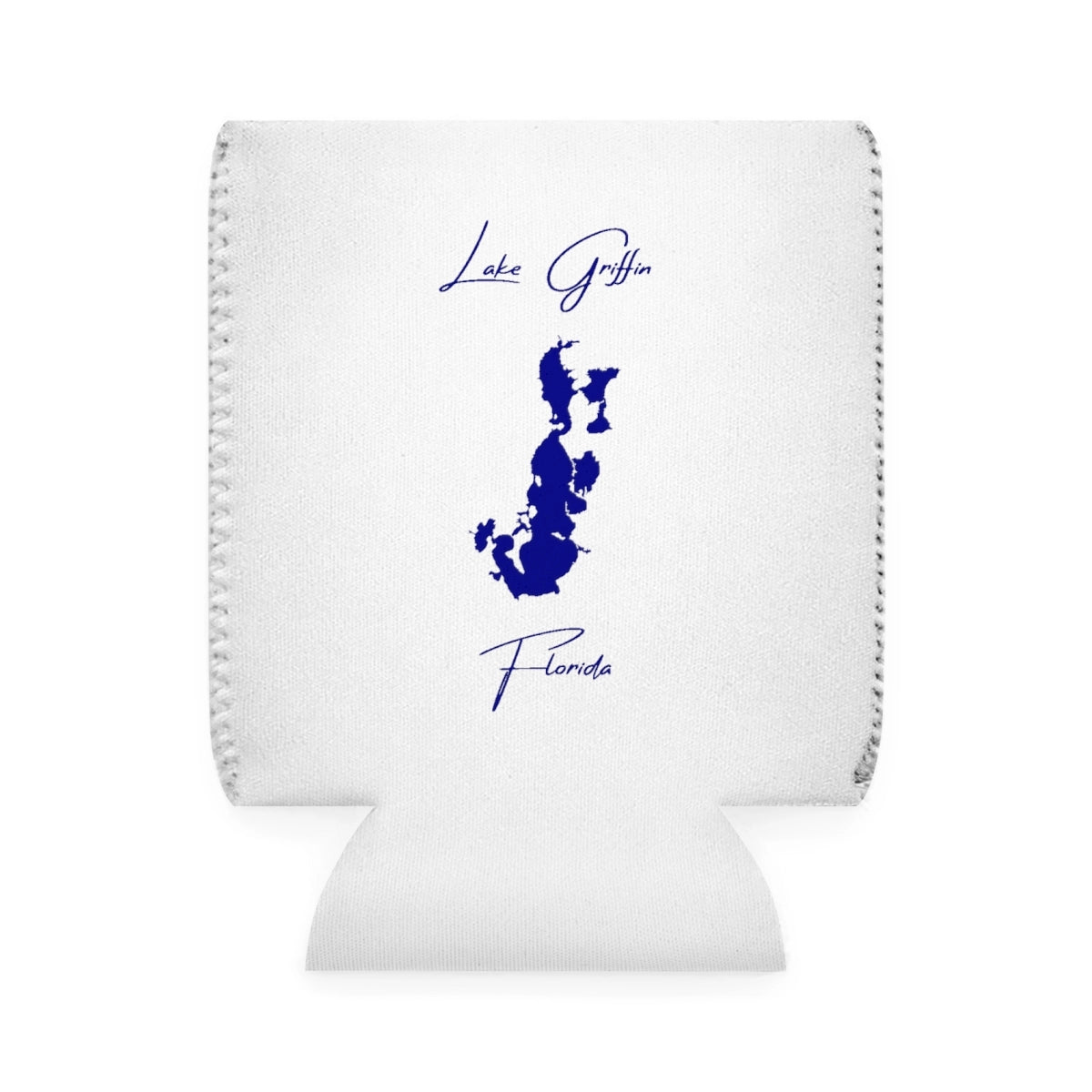 Florida  Lake  Griffin  Can  Koozie  front  position  view  from  front-1  white.webp