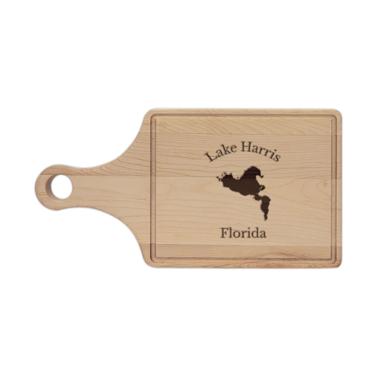 Florida  Lake  Harris  Engraved  Cutting  Board  front  position  view  from  front  maple.webp