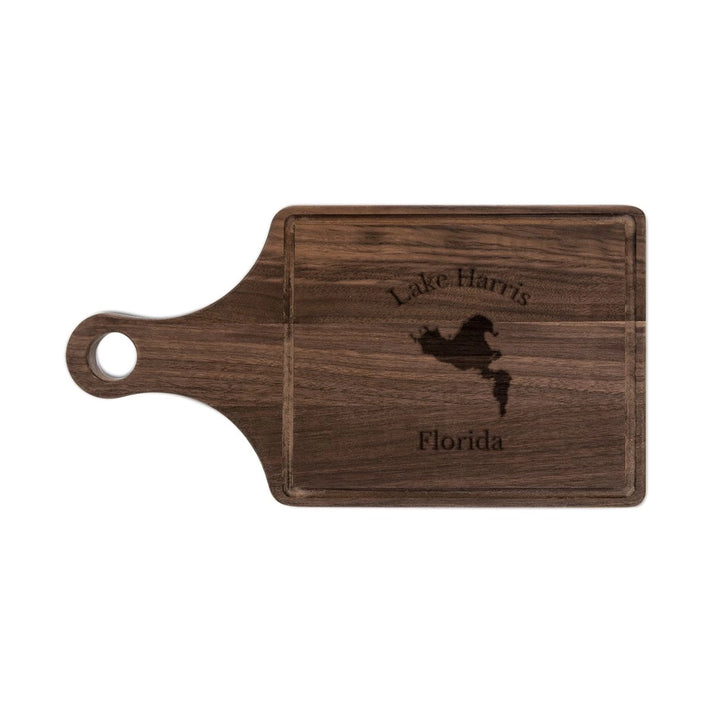 Florida  Lake  Harris  Engraved  Cutting  Board  front  position  view  from  front  walnut.webp