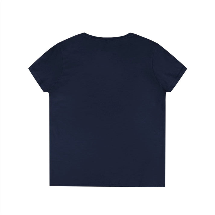 Florida  Lake  Harris  V-Neck  Boho  T-shirt  back  position  view  from  back  navy.webp