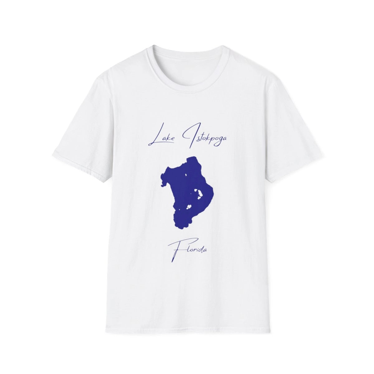 Florida  Lake  Istokpoga  T-shirt  front  position  view  from  front  white.webp