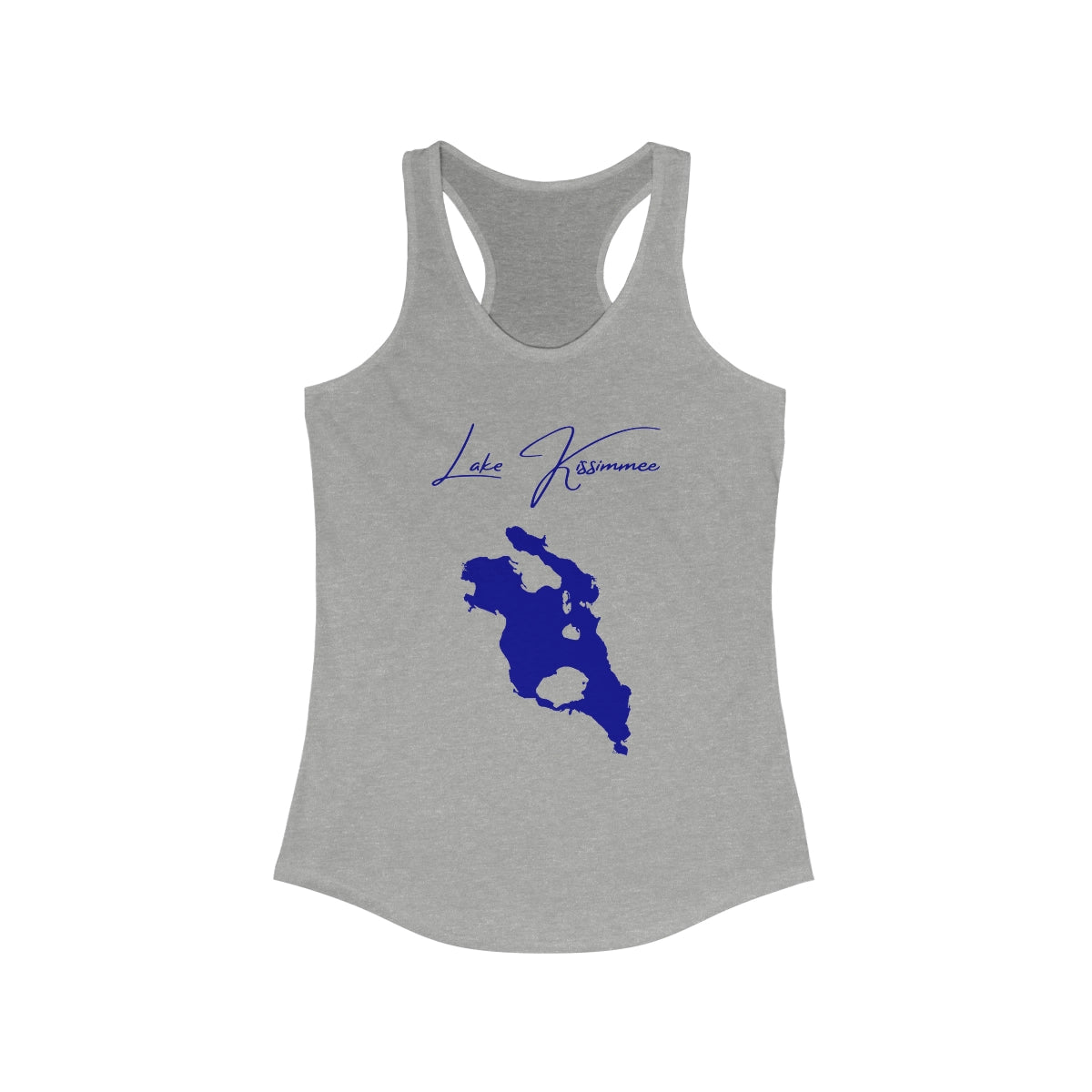 Florida  Lake  Kissimmee  Racerback-Tank  front  position  view  from  front  heather  grey.webp