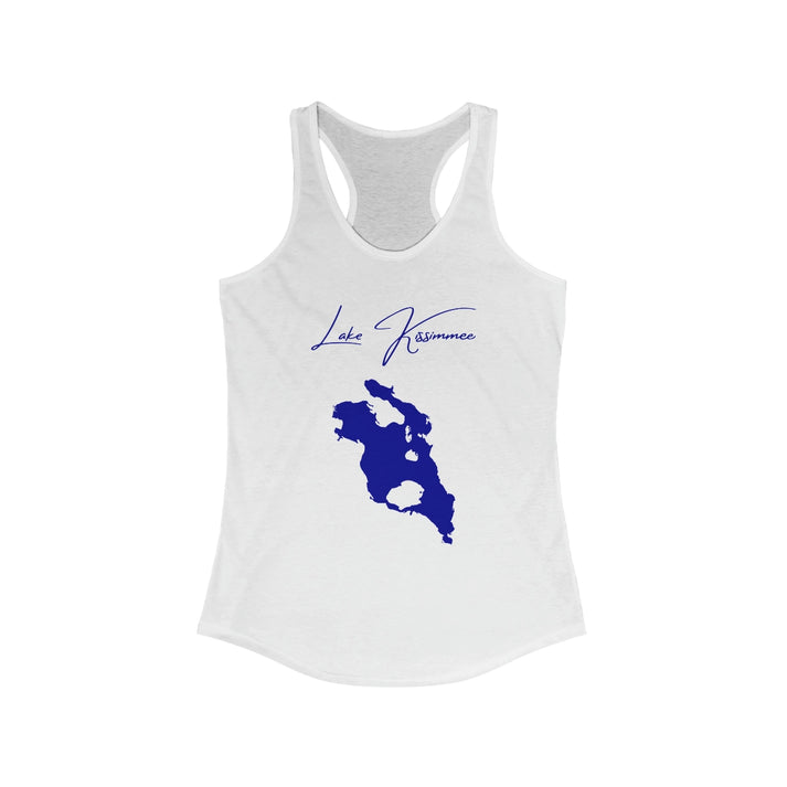 Florida  Lake  Kissimmee  Racerback-Tank  front  position  view  from  front  solid  white.webp