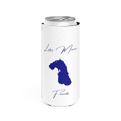 Florida  Lake  Marion  Slim  Can  Koozie  front  position  view  from  front  white.webp
