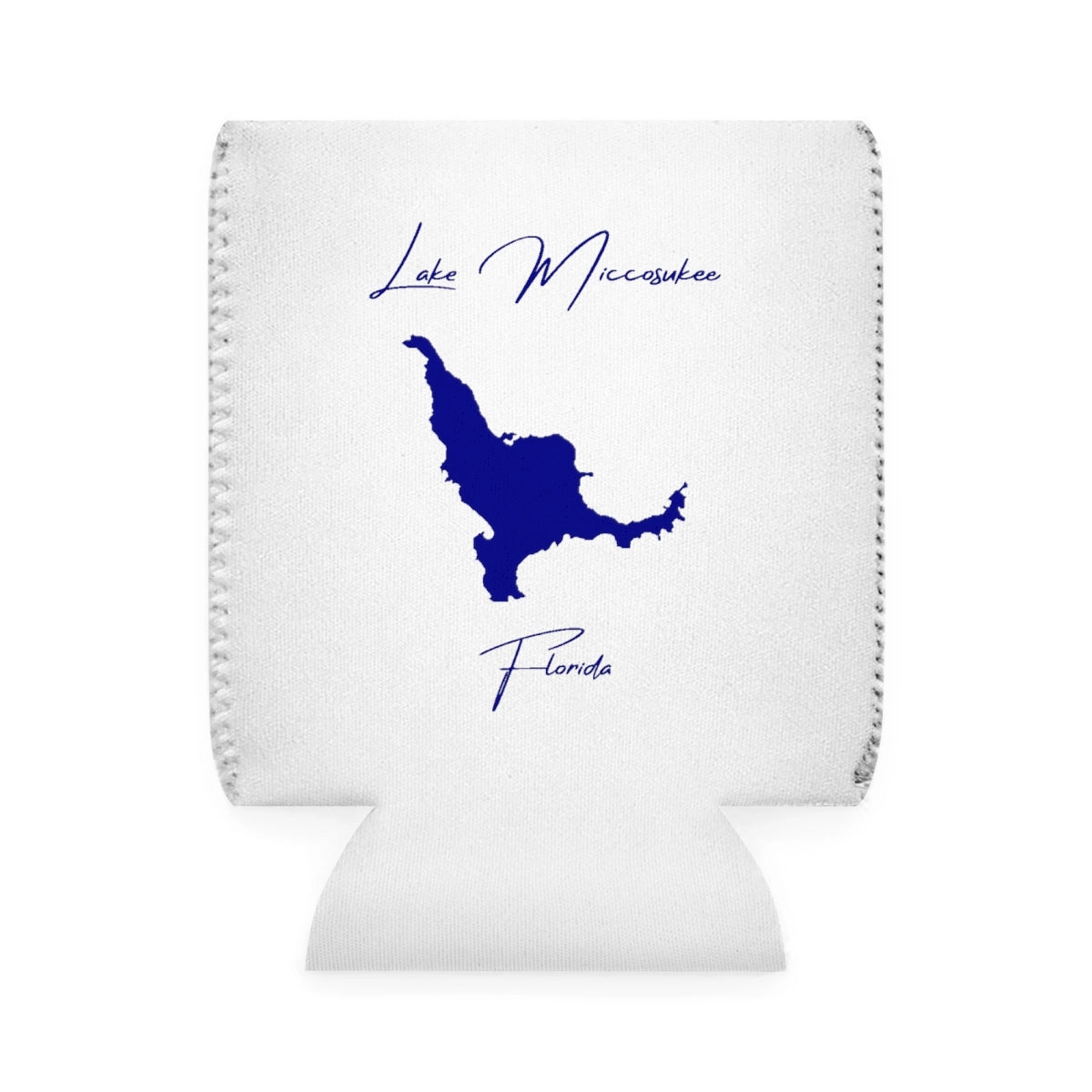 Florida  Lake  Miccosukee  Can  Koozie  front  position  view  from  front-1  white.webp