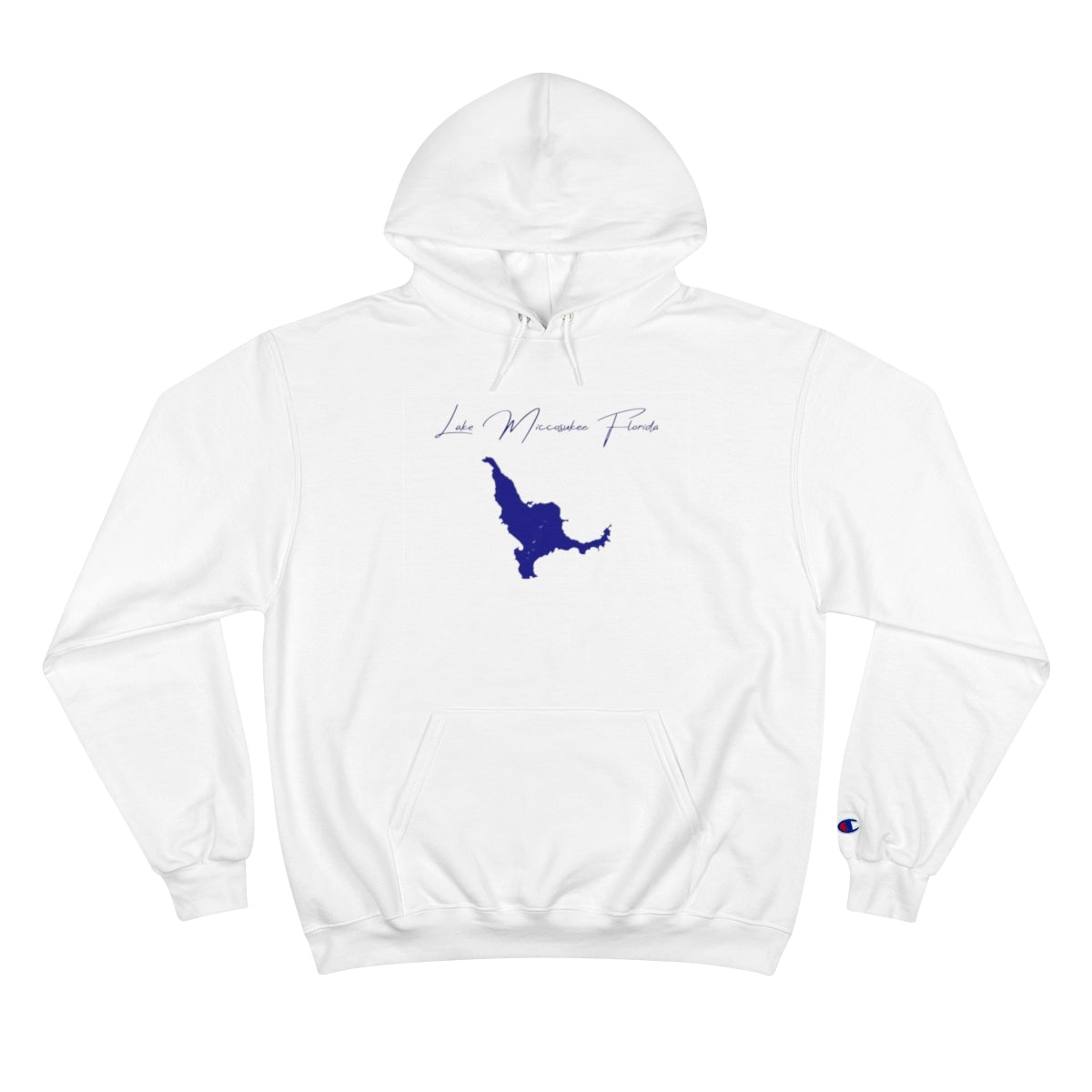 Florida  Lake  Miccosukee  Hoodie  front  position  view  from  front  white.webp