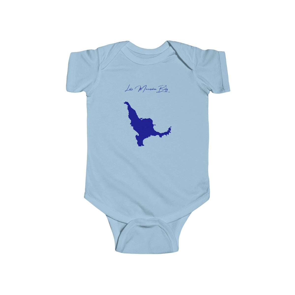 Florida  Lake  Miccosukee  Onesie  front  position  view  from  front  light  blue.webp