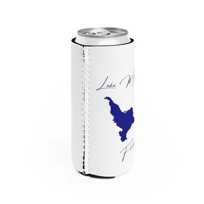 Florida  Lake  Miccosukee  Slim  Can  Koozie  all  position  view  from  right  white.webp