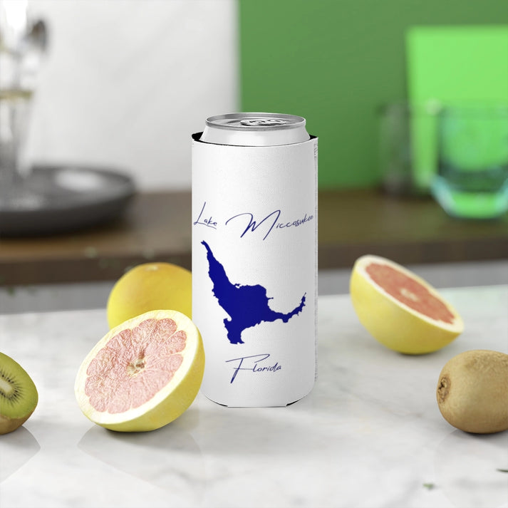 Florida  Lake  Miccosukee  Slim  Can  Koozie  front  position  view  from  context-2  white.webp