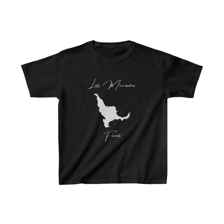 Florida  Lake  Miccosukee  Youth  T-shirt  front  position  view  from  front  black.webp