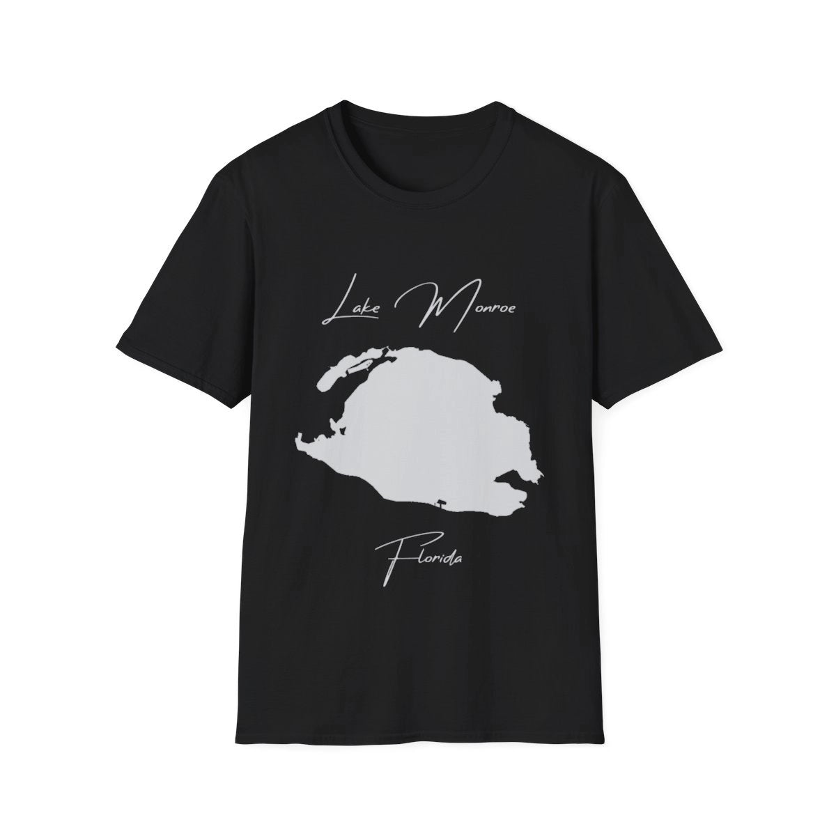 Florida  Lake  Monroe  T-shirt  front  position  view  from  front  black.webp