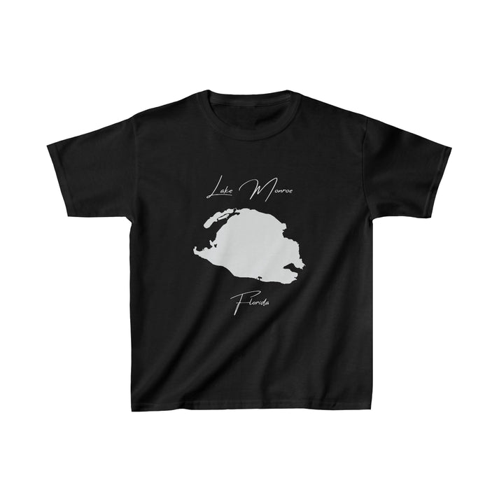 Florida  Lake  Monroe  Youth  T-shirt  front  position  view  from  front  black.webp