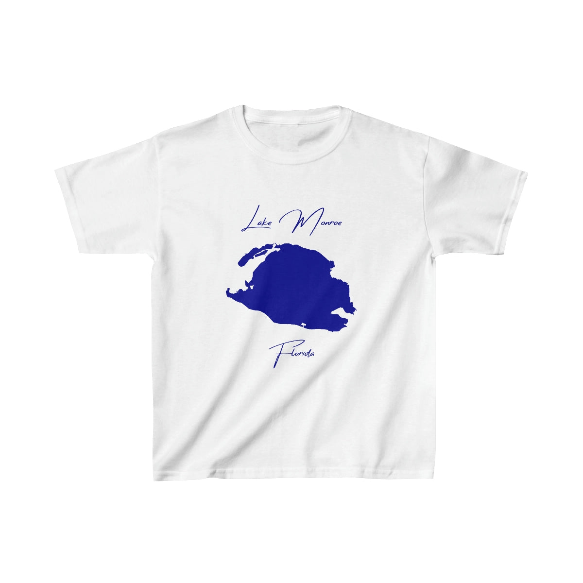 Florida  Lake  Monroe  Youth  T-shirt  front  position  view  from  front  white.webp