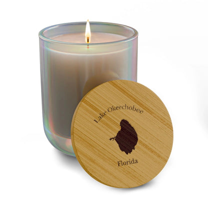 Florida  Lake  Okeechobee  Engraved  Candle  other  position  view  from  front  opal  iris.webp