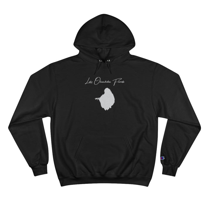 Florida  Lake  Okeechobee  Hoodie  front  position  view  from  front  black.webp