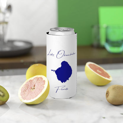 Florida  Lake  Okeechobee  Slim  Can  Koozie  front  position  view  from  context-2  white.webp