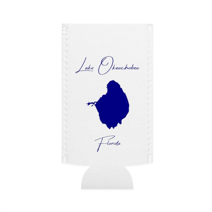 Florida  Lake  Okeechobee  Slim  Can  Koozie  front  position  view  from  flat-front  white.webp