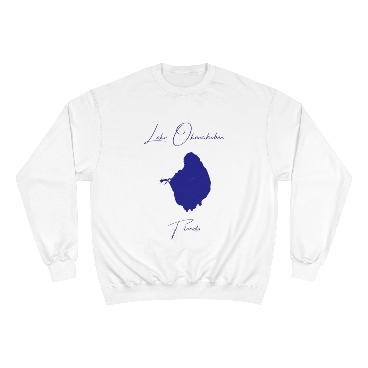 Florida  Lake  Okeechobee  Sweatshirt  front  position  view  from  front  white.webp