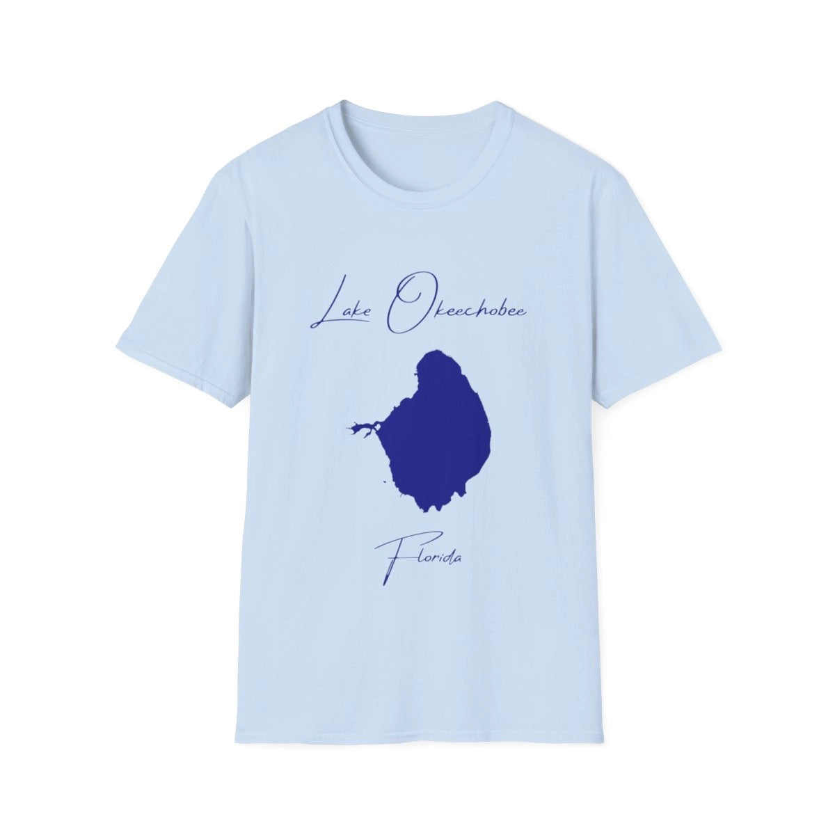 Florida  Lake  Okeechobee  T-shirt  front  position  view  from  front  light  blue.webp