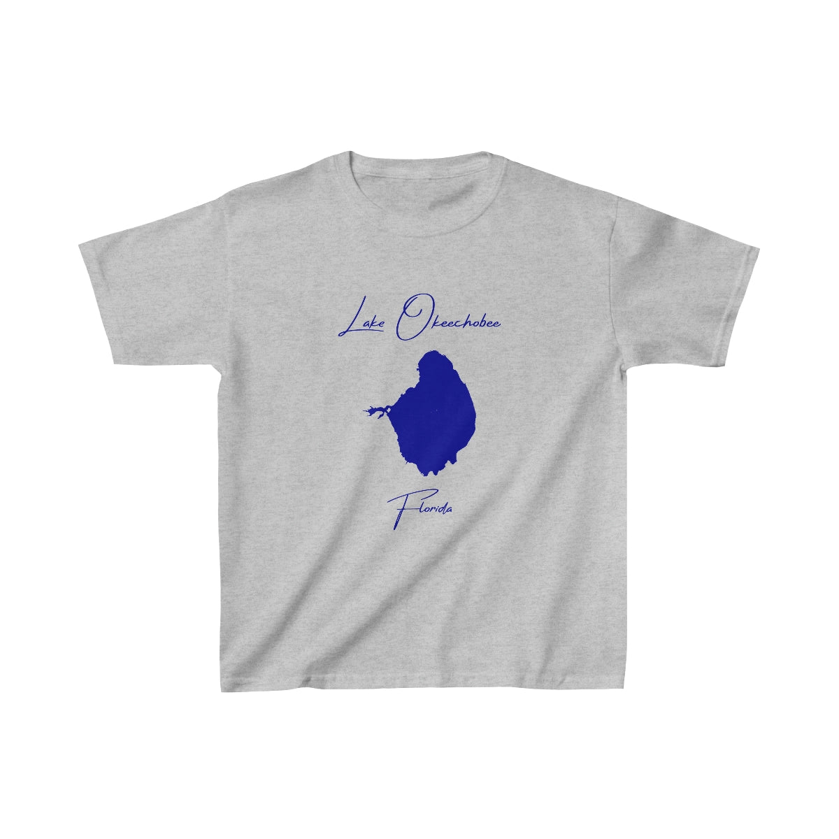 Florida  Lake  Okeechobee  Youth  T-shirt  front  position  view  from  front  sport  grey.webp