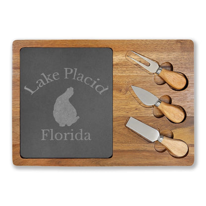 Florida  Lake  Placid  Engraved  Charcuterie  Board  other  position  view  from  front  13  3  4  x  9  3  4.webp